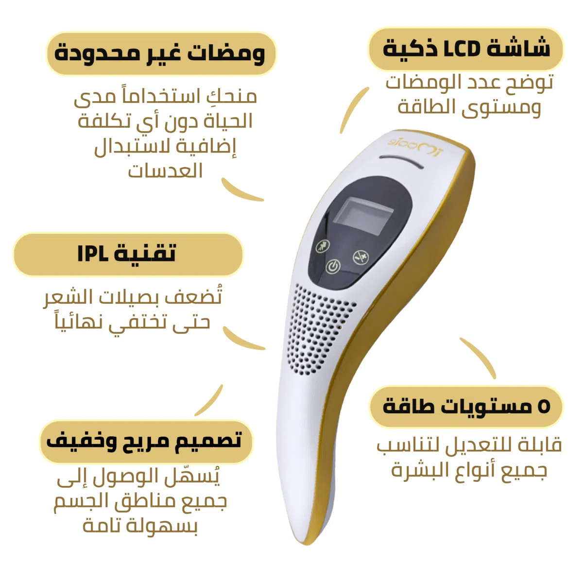 احدث اصدار ليزر اي مووي سمارت ومضات لا محدود بالتبريد الليزر المنزلي مع كريم ومرطب هدية 